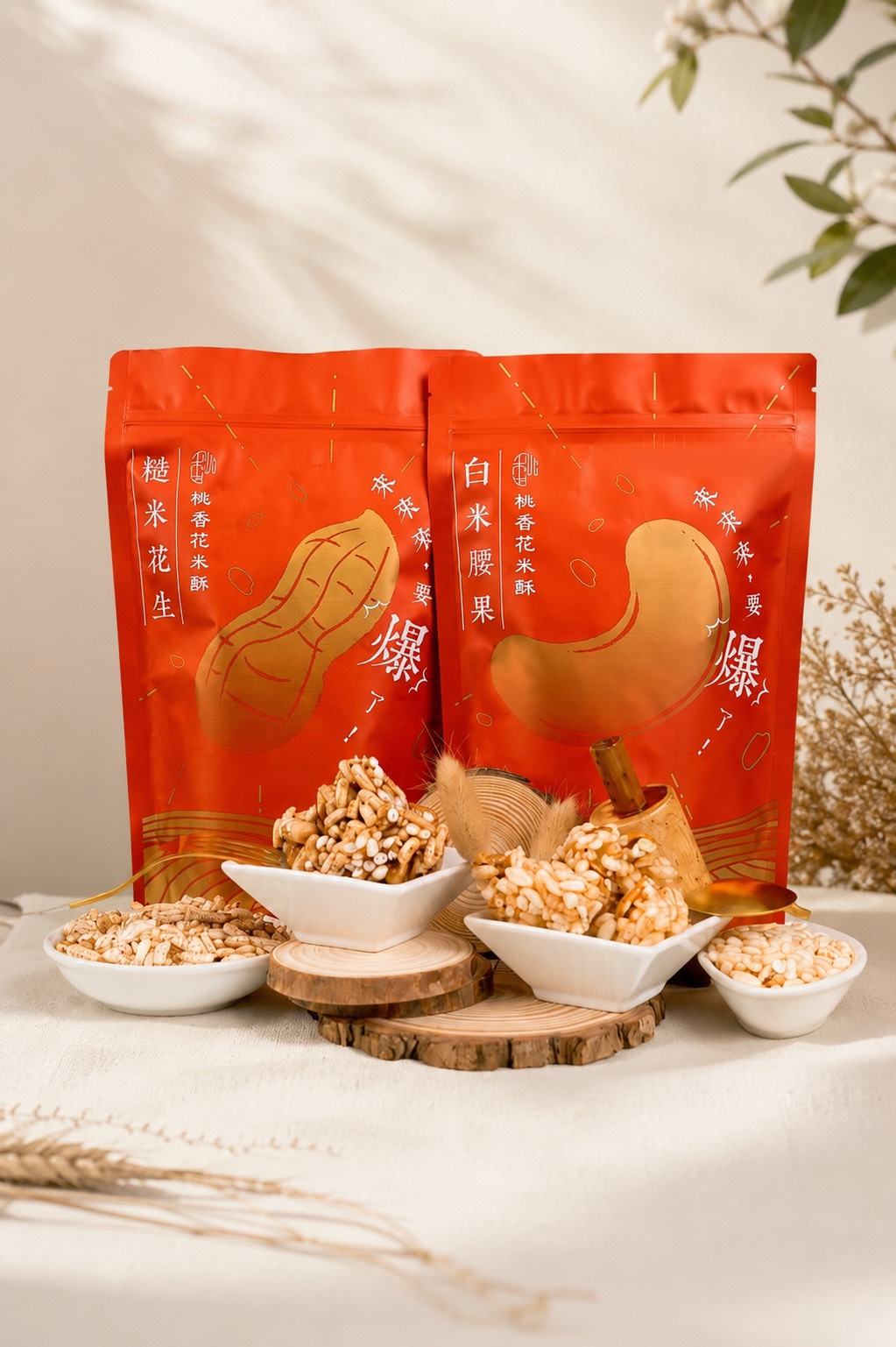 【手工現作・立即預購】桃香花米酥